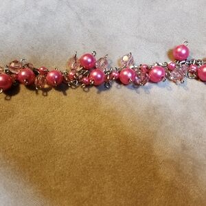 Elegant Pink Beaded Bracelet